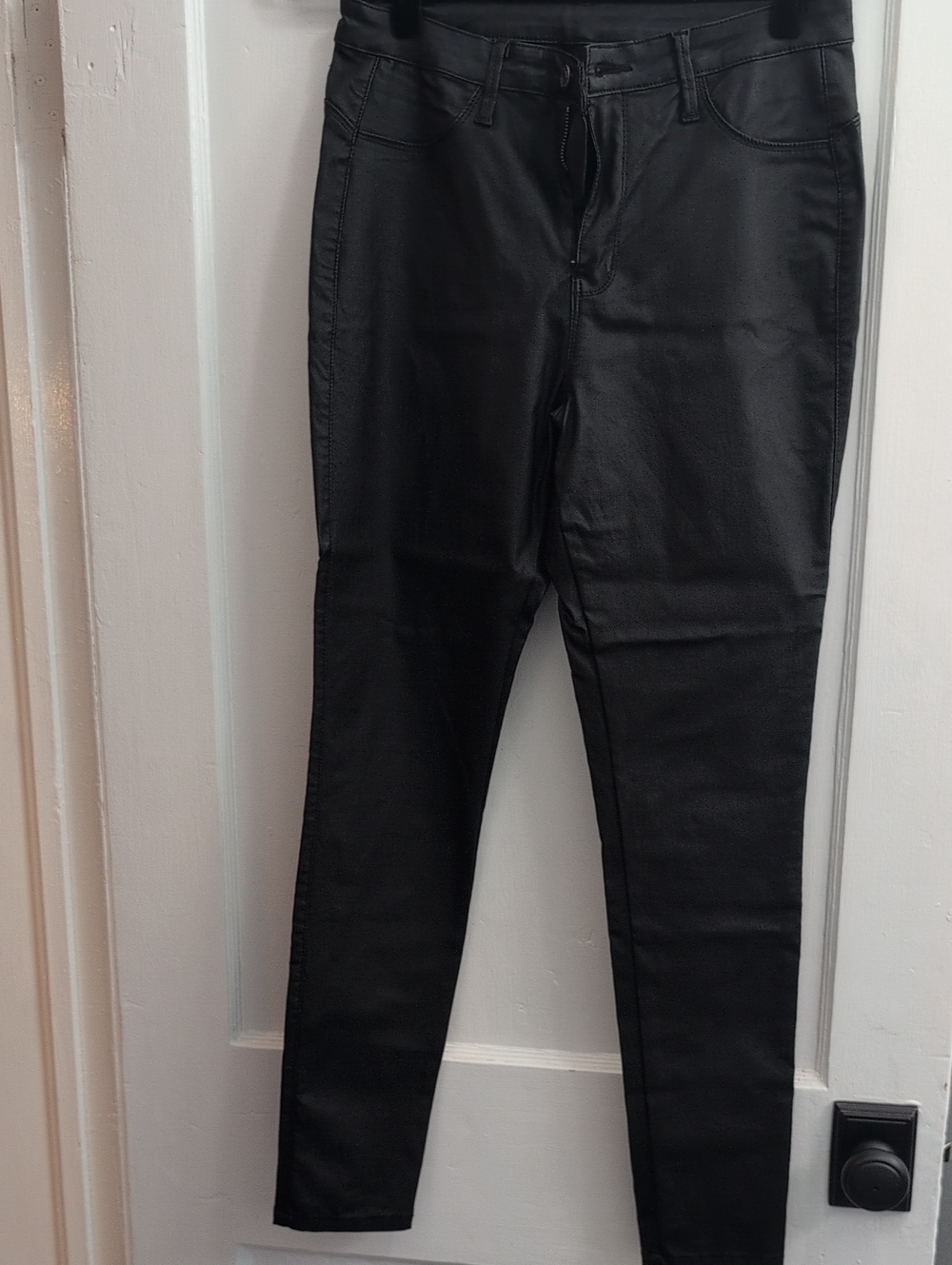 NwT Black Women's Faux Leather Skinny Jeans